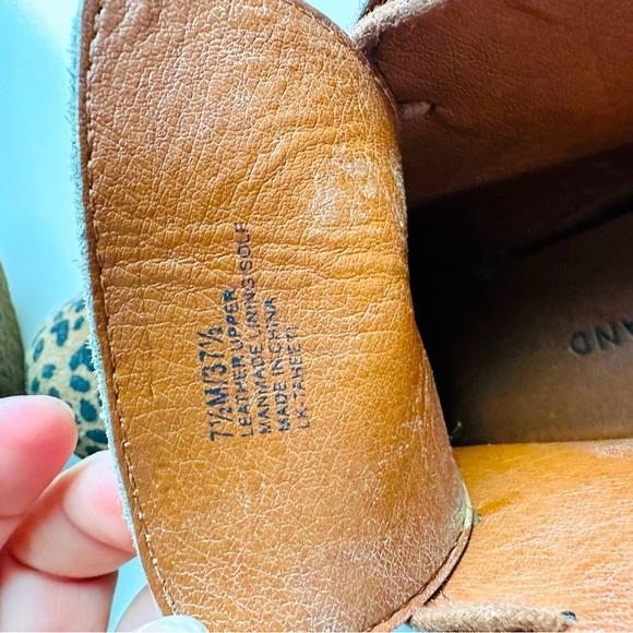 NWOT Lucky Brand Tahetti Suede Leopard Print Wedge Ankle Booties - Picture 8 of 8